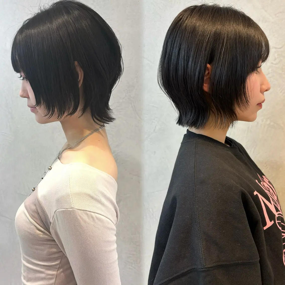 ショート ボブレイヤー ボブ レイヤーカット カット 🎵🍥上平里奈 韓国レイヤー🍥🎵のヘアスタイル