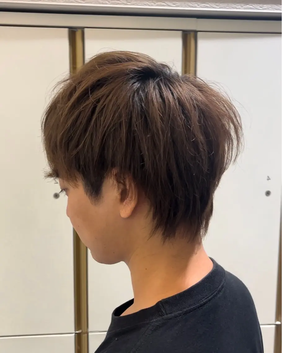 ショート メンズ マッシュ カット バレイヤージュ/ヘア アレンジ/shionのヘアスタイル