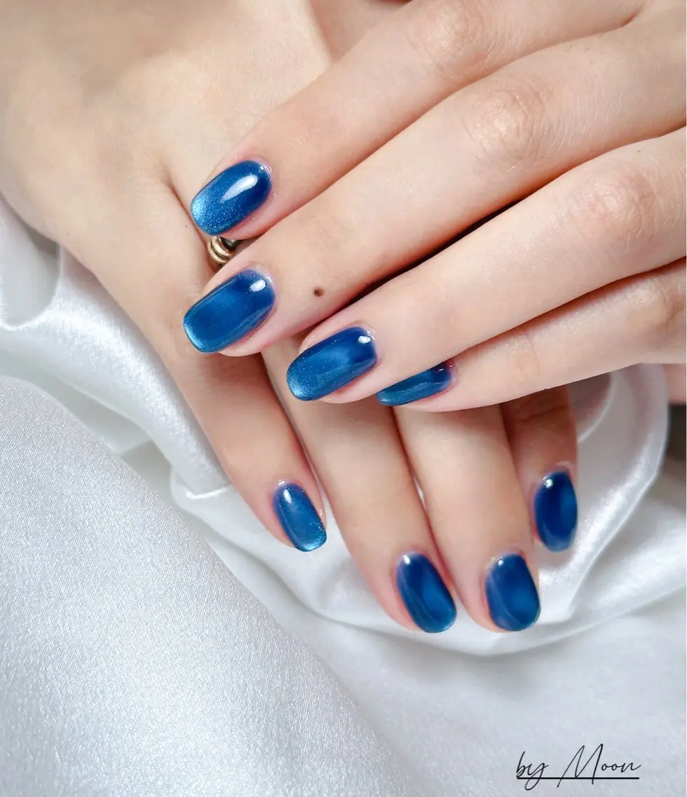 ネイル ブルー Moon Nailsのネイルデザイン
