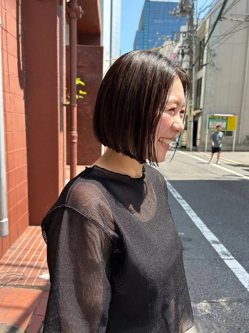 ショート カラー カット ヘアカラー トリートメント ayane⭐️ボブ・ ショート・パーマのヘアスタイル