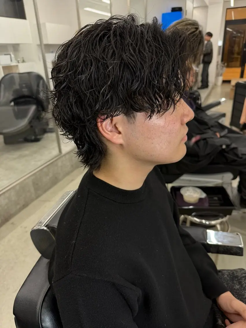 ショート カラー パーマ ヘアアレンジ メンズ カット パーマ トリートメント ヘアセット 亀井隆汰/メンズ専門 パーマ特化美容師のヘアスタイル