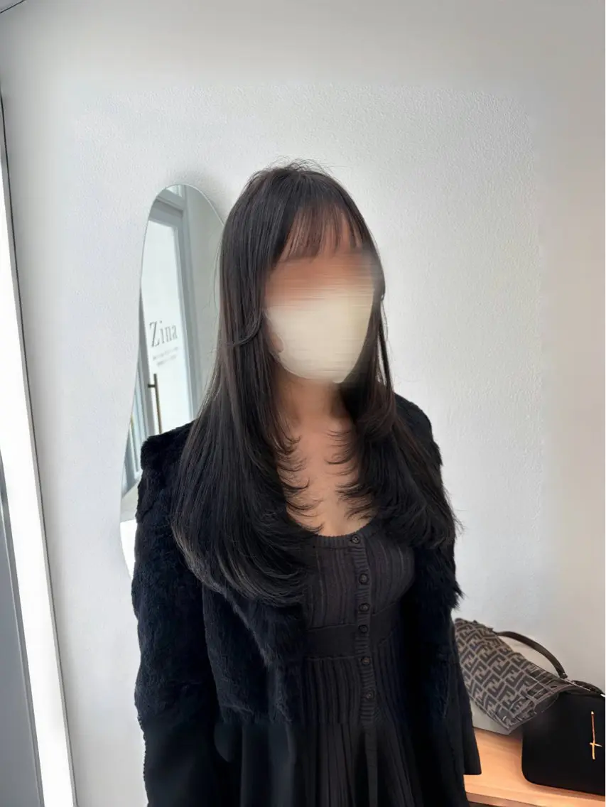 ロング カラー グレージュ レイヤーカット カット ヘアカラー トリートメント Zina北千住/ はるか🍄のヘアスタイル