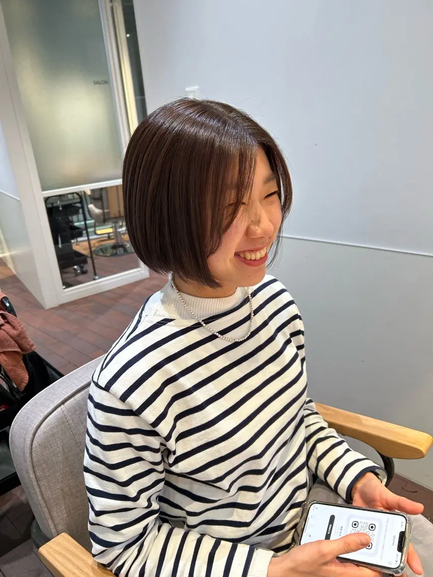 ショート カラー カット ヘアカラー トリートメント miu. ボブ/半個室サロンのヘアスタイル