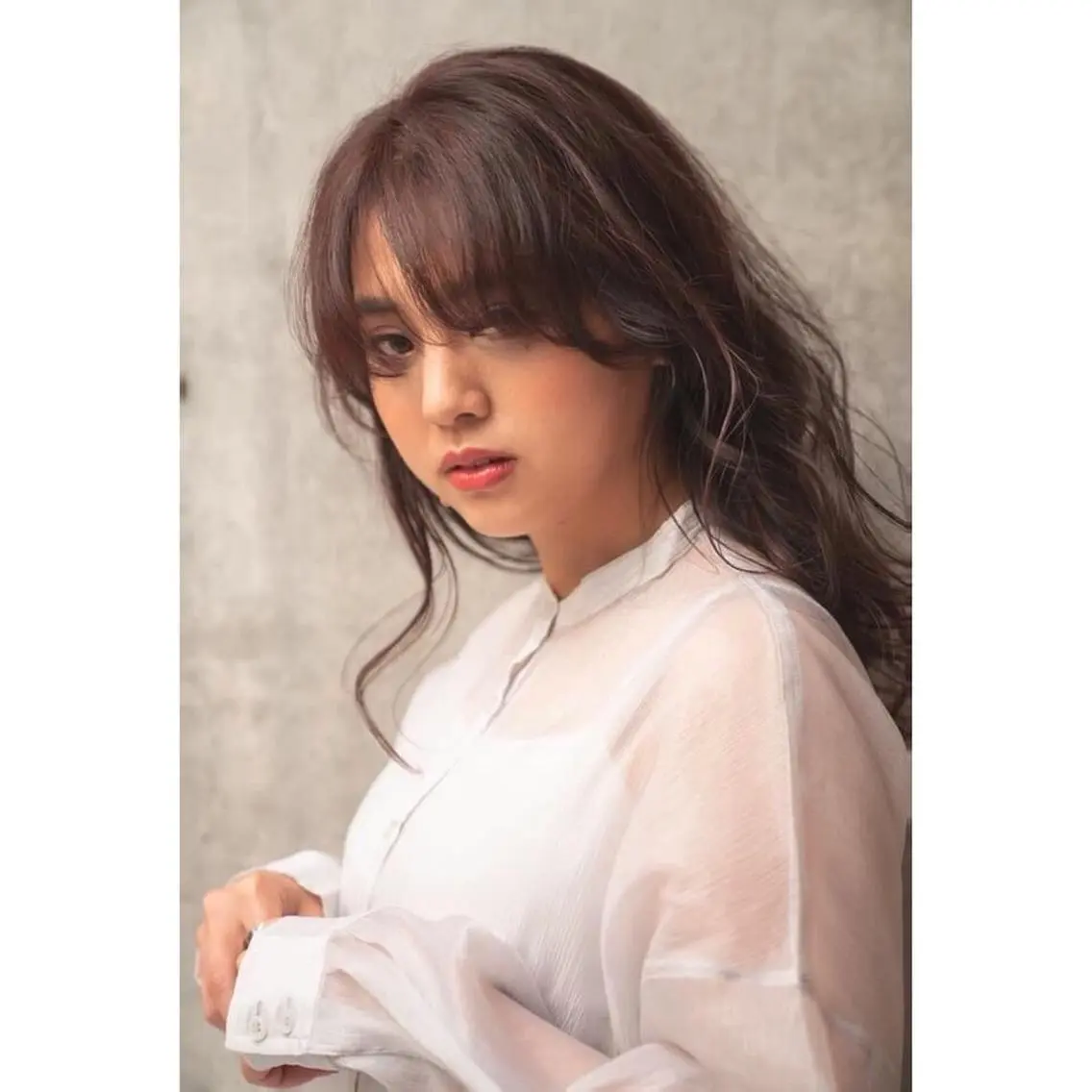ロング カラー 透明感カラー ローズカラー カット ヘアカラー トリートメント Grantus (グランタス )のヘアスタイル