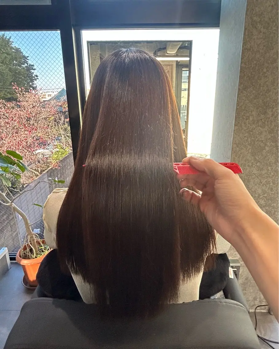 ロング ヘアカラー トリートメント ヘアセット モテ髪提案します💕 髪質改善宗一郎のヘアスタイル