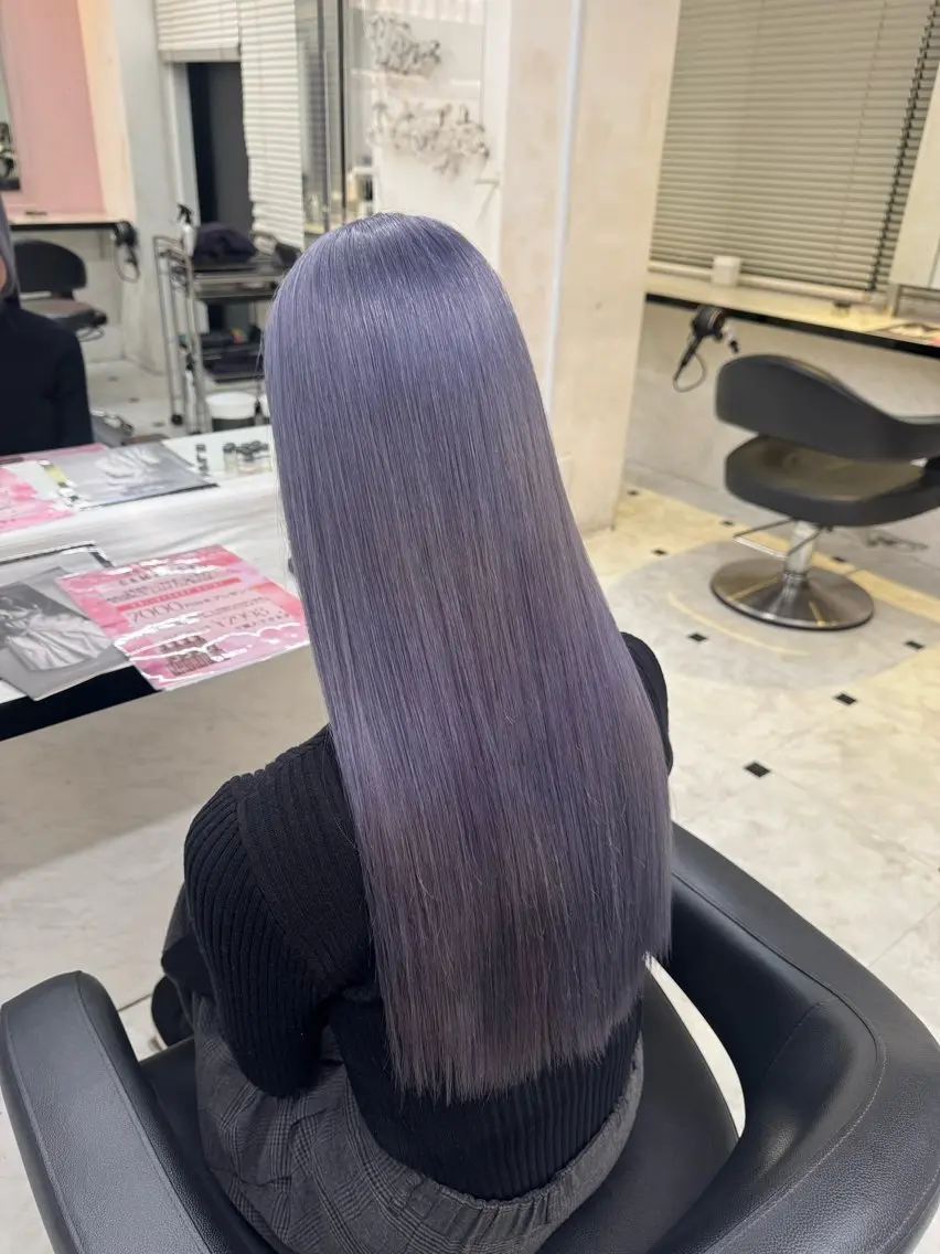 ロング カラー ヘアアレンジ ブリーチ ケアブリーチ ロング ヘアカラー 🥀レイヤー×ハイト ーントレンドヘア🥀のヘアスタイル
