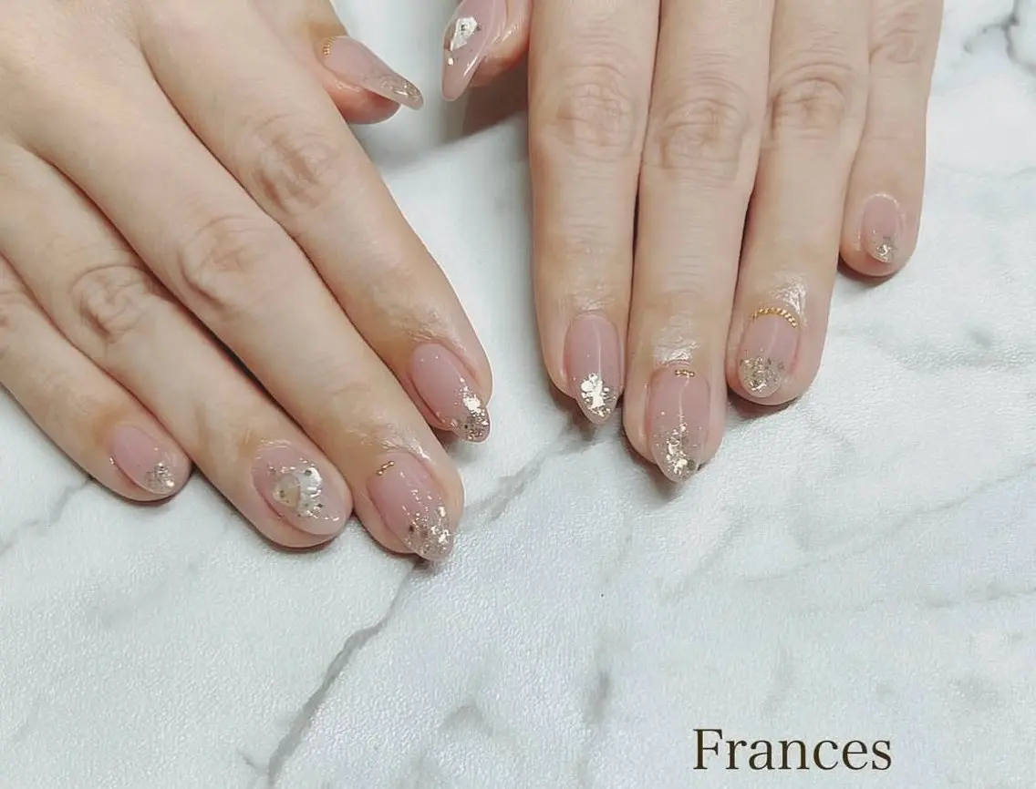 ネイル アートネイル ラメ(グリッター) ハンドネイル Frances 今村のネイルデザイン