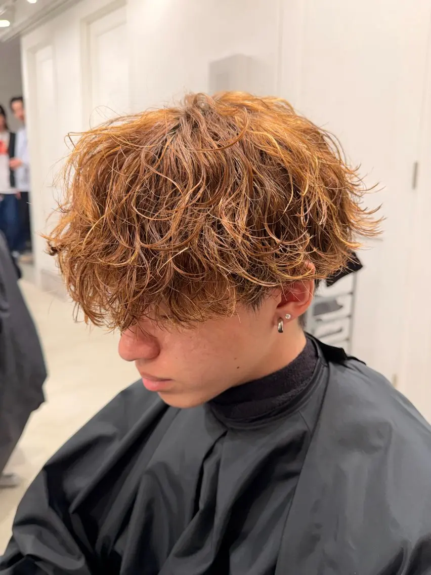 パーマ キッズ ツイストスパイラルパーマ スパイラルパーマ カット メンズ/シャドウ/ 波巻き/kyogoのヘアスタイル