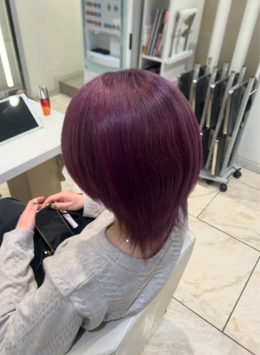 ［髪質改善👀ダメージレスな艶髪カラー✨］INOAカラー＋Aujua1stepトリートメントの写真