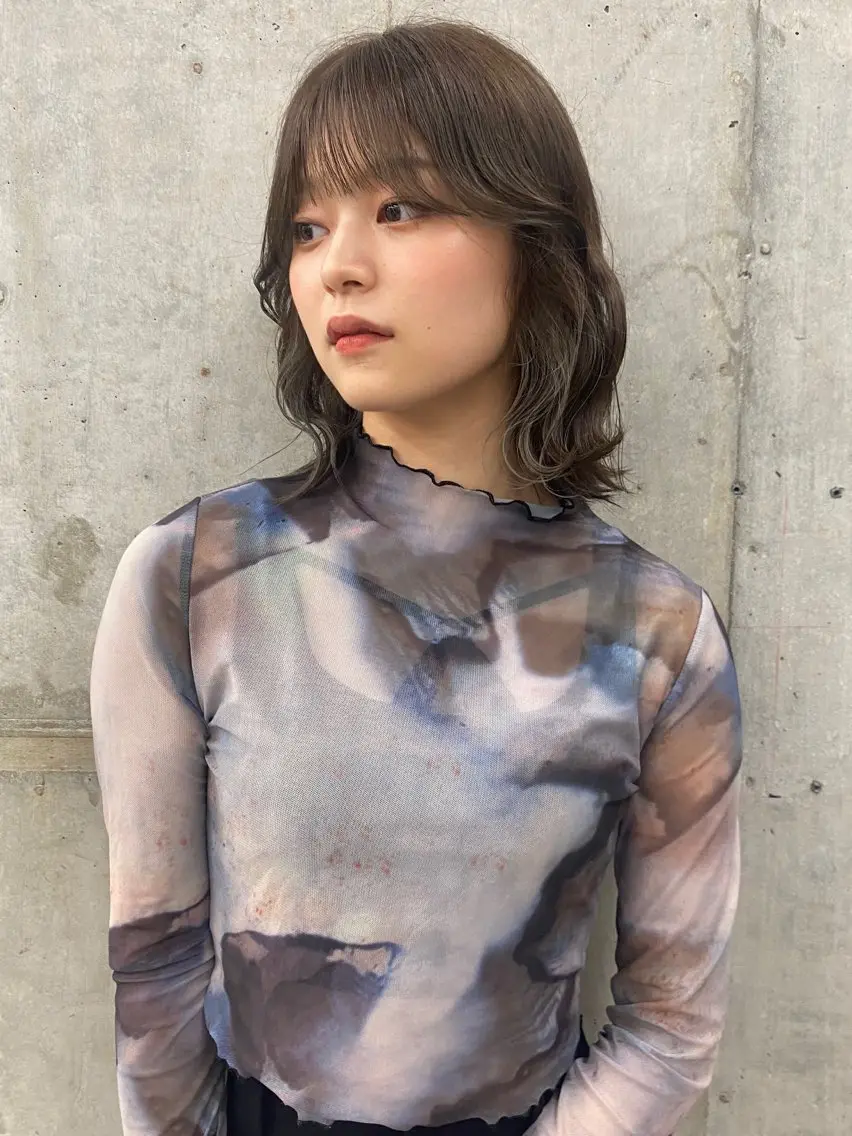 セミロング チョコレートブラウン トリートメント めぐみ/レイヤー🤎 ブリーチなしカラーのヘアスタイル