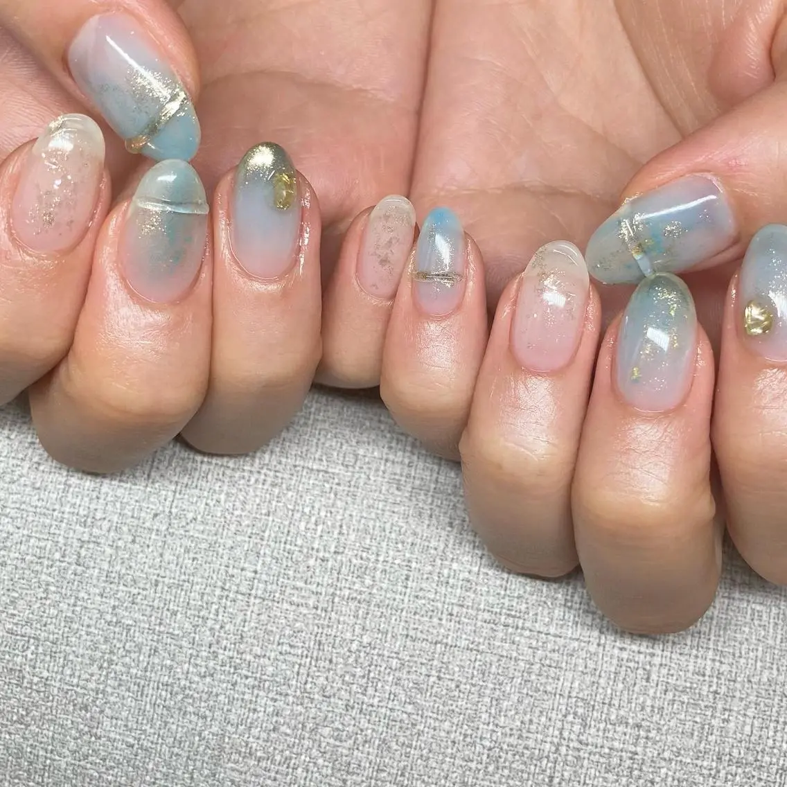 ネイル アートネイル ニュアンスネイル 春ネイル 夏ネイル ハンドネイル 山田 貴子のネイルデザイン