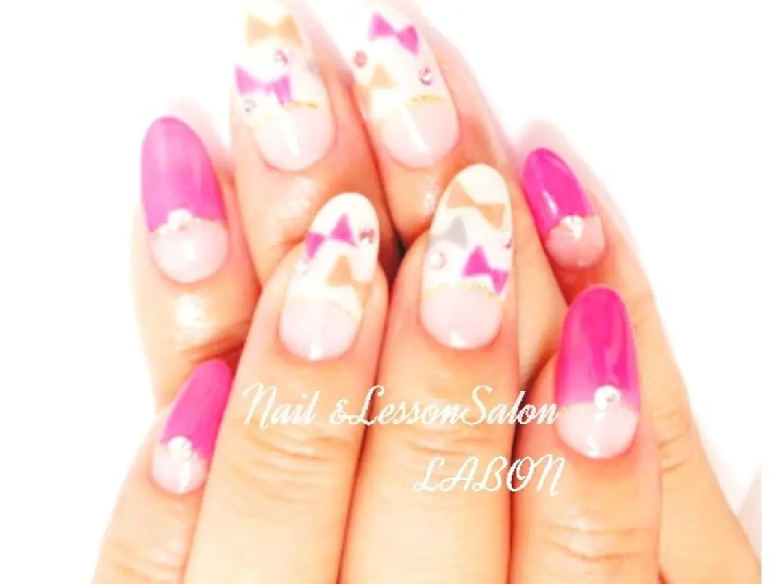 ネイル リボン Nail salon LABONのネイルデザイン