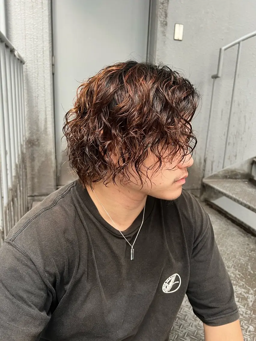 パーマ メンズ メンズパーマ特化/ シャドウ/波巻/陸翔のヘアスタイル