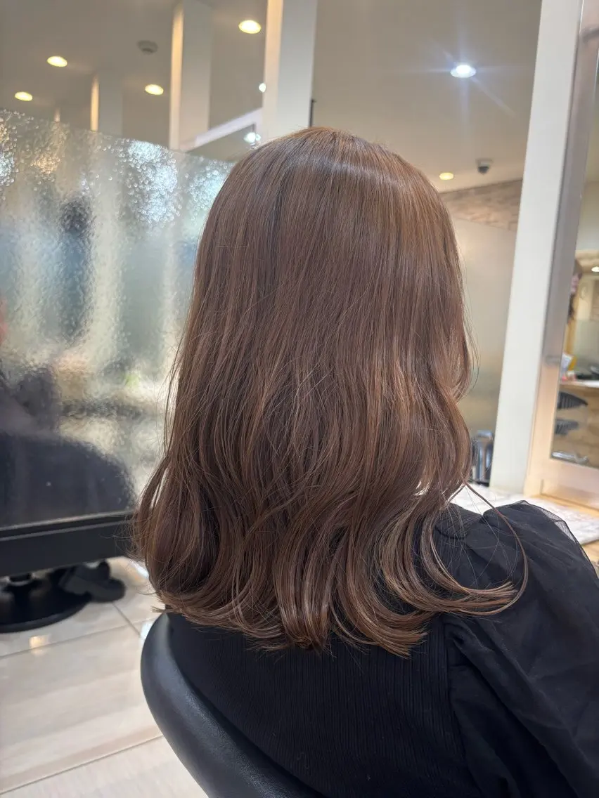 セミロング カラー ベージュカラー ブリーチ ブリーチなしカラー 髪質改善 田野倉NEXT店 美髪ニストのヘアスタイル