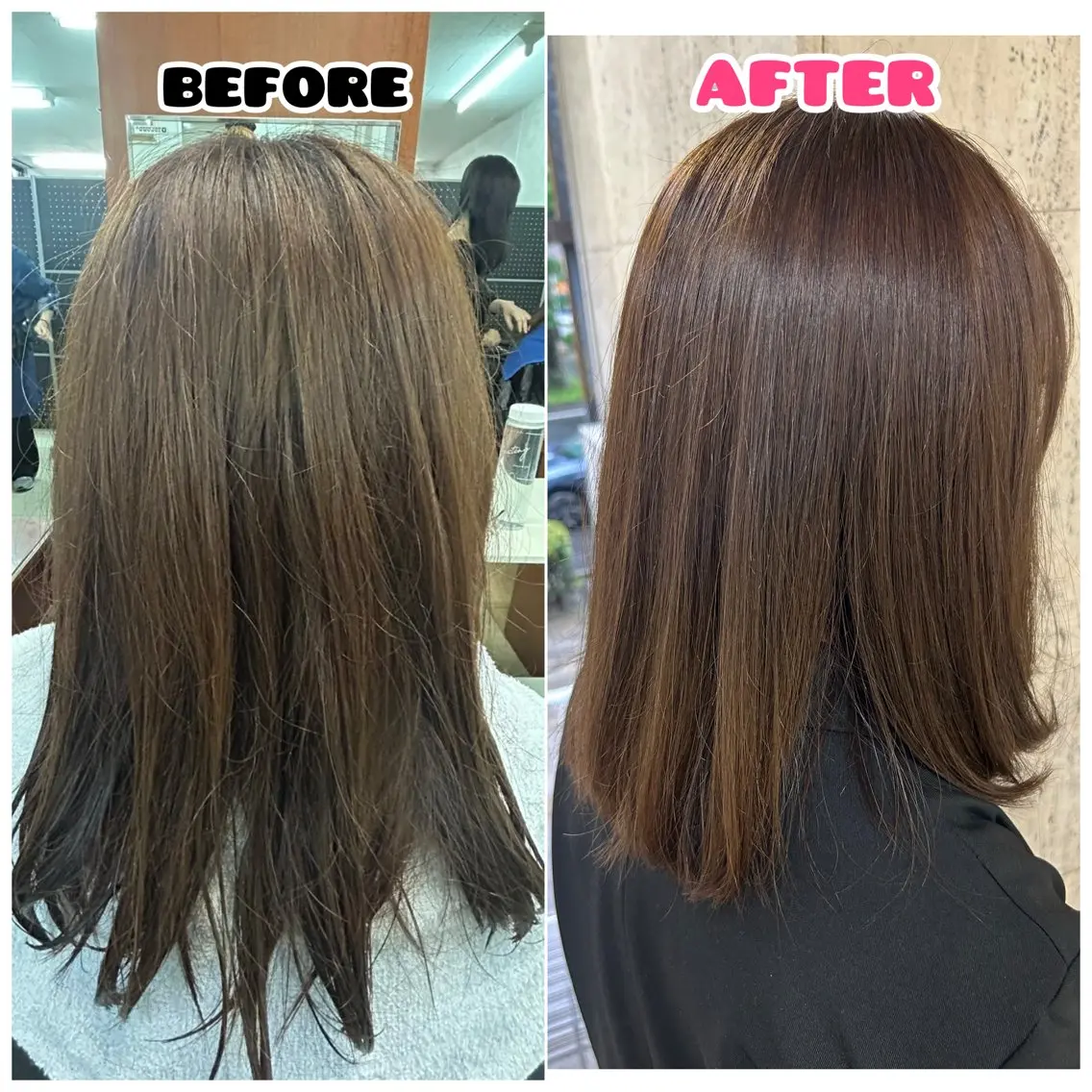 ミディアム カラー ブリーチ 透明感カラー ブリーチなしカラー 🌈キムラ ヒナタ🌈のヘアスタイル