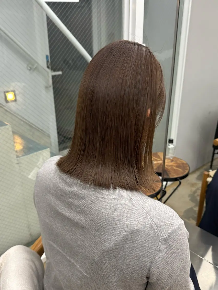 カラー ヘアカラー 透明感カラー ベージュ/mainaのヘアスタイル