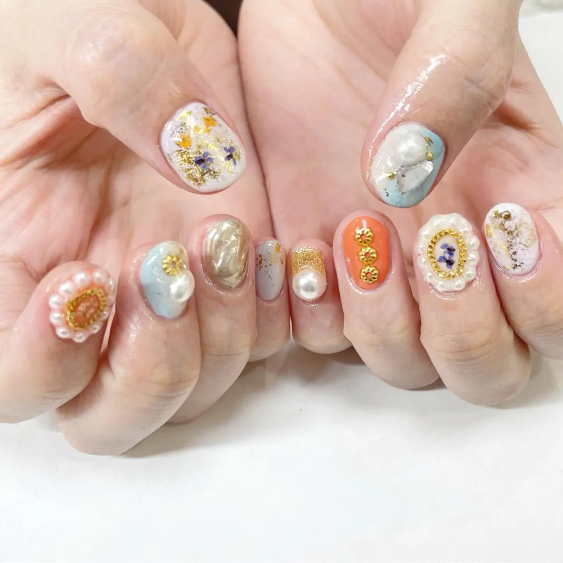 ネイル 春ネイル ハンドネイル Minami 🍓のネイルデザイン