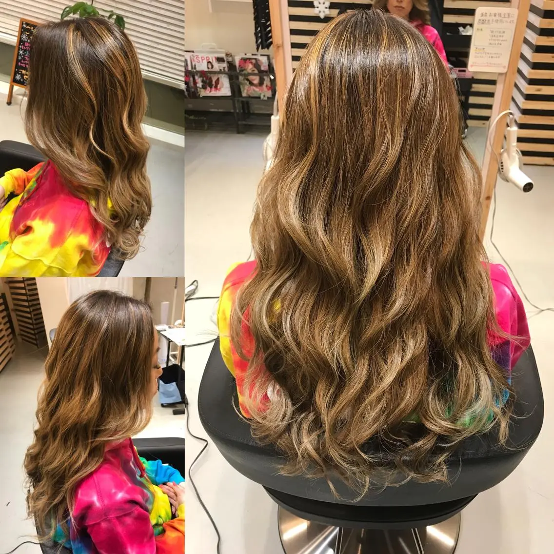 ロング カラー バレイヤージュ ベージュカラー グラデーションカラー ハイライトカラー ハイライト 大久保 隆蔵のヘアスタイル