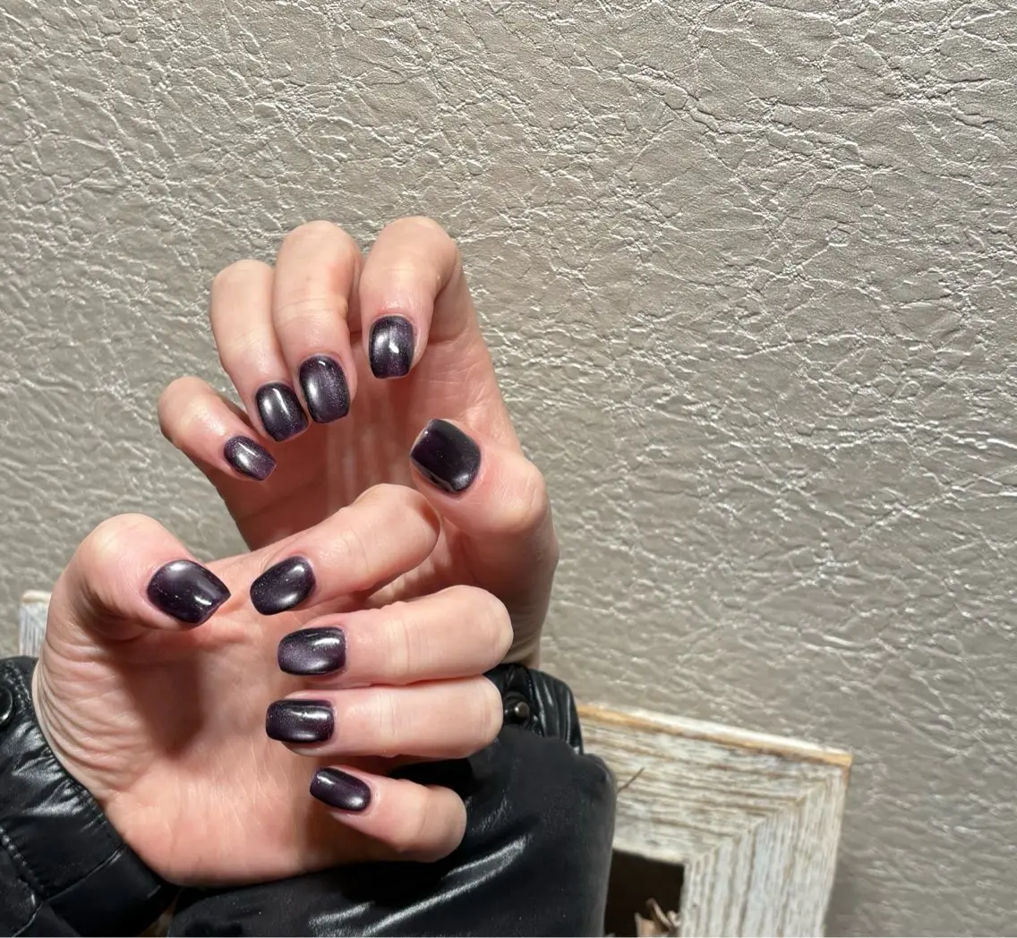 ネイル アートネイル フットネイル ジェルネイル ハート マグネットネイル babarla Nailのネイルデザイン