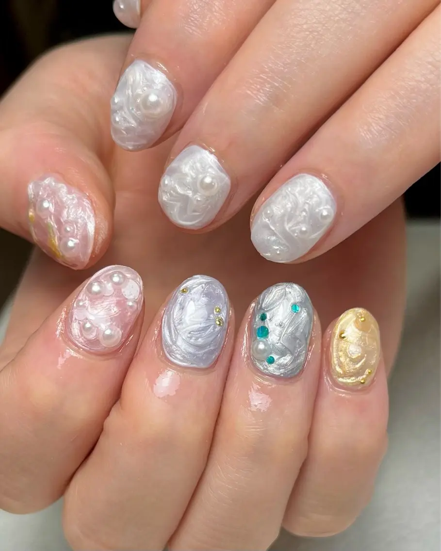 ネイル ハンドネイル tsumeya ゆるかわ手描きネイルのネイルデザイン