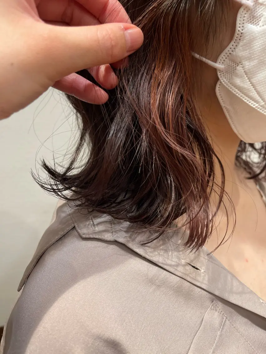 ミディアム カラー イヤリングカラー ヘアカラー 武藤 彩 ⌇カットモデル募集✂のヘアスタイル