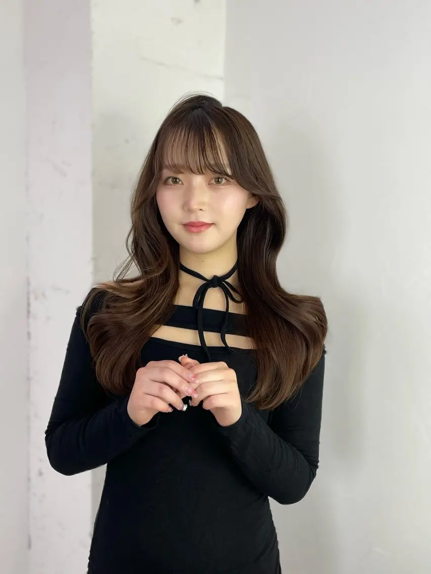 ロング カット MINAMO 韓国レイヤーのヘアスタイル
