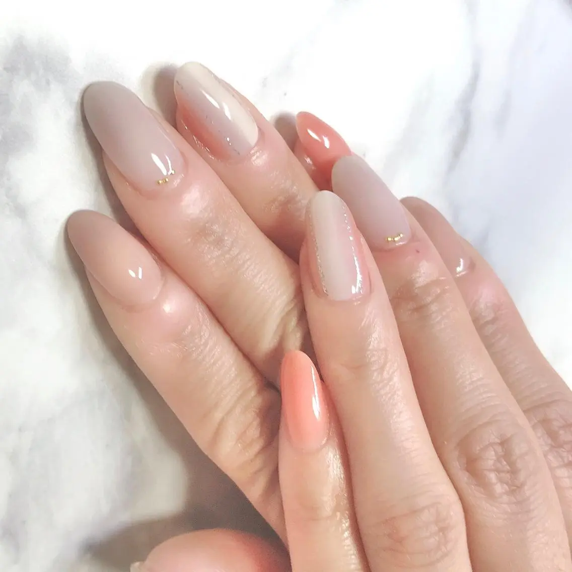 ネイル オフィスネイル シンプルネイル ステラ marikominoのネイルデザイン