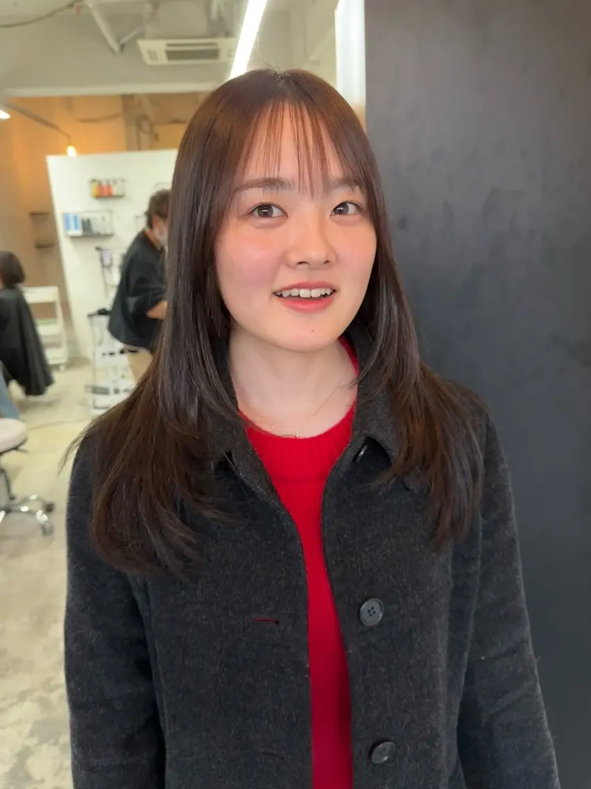 セミロング カラー カット 縮毛矯正 トリートメント 艶髪/縮毛矯正 特化　ヒトシのヘアスタイル