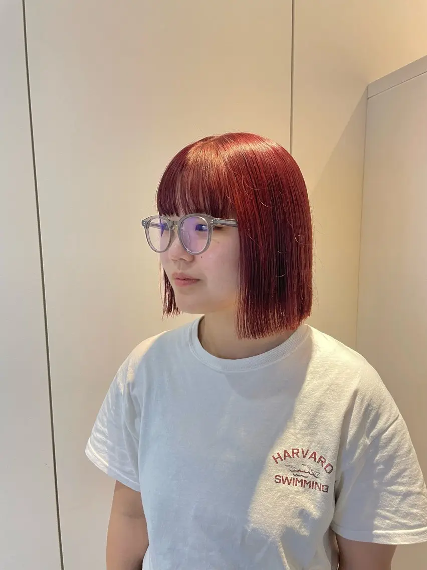 ミディアム 前田 菜奈子のヘアスタイル