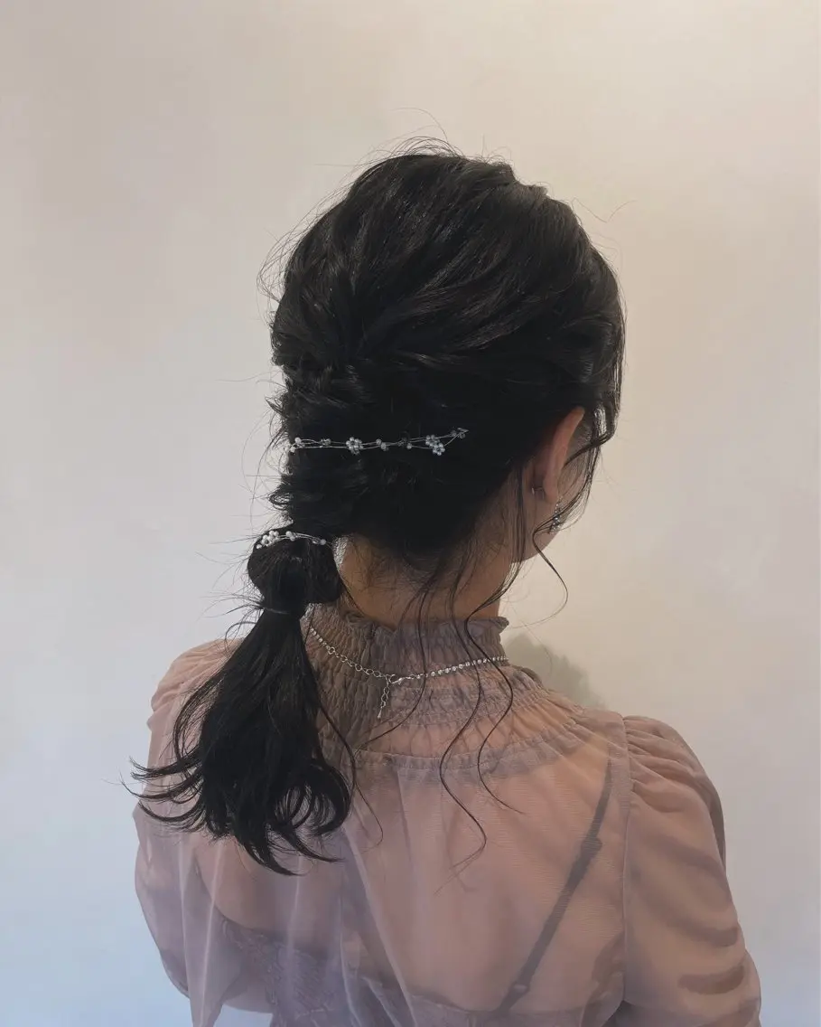 ヘアアレンジ 結婚式・ブライダル ヘアアレンジ/ カラー/hazukiのヘアスタイル