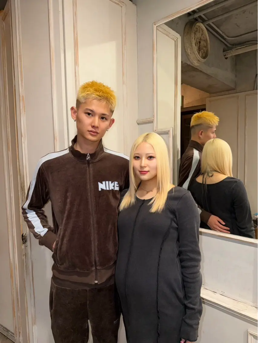 ミディアム ヘアカラー 💖撃！激🔥 可愛カラーKAO💖のヘアスタイル