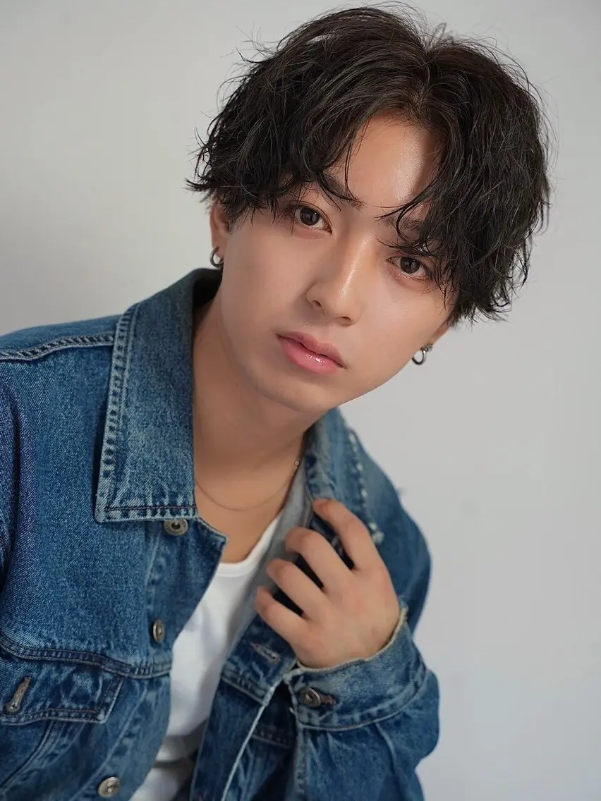 パーマ メンズ 野枝 憧太のヘアスタイル
