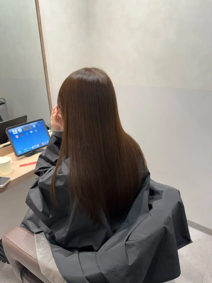 ロング カット ヘアカラー トリートメント 福田 修平💎 髪質改善/美髪矯正のヘアスタイル