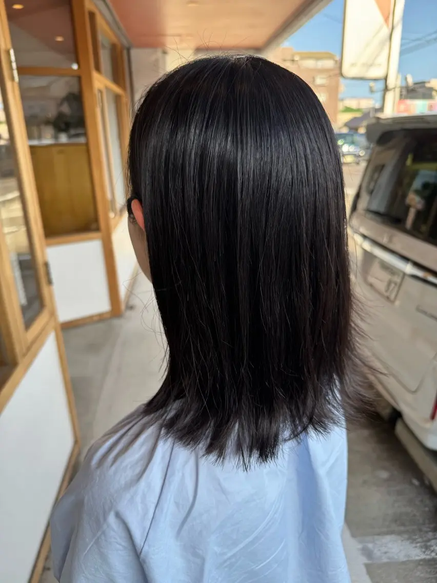 ミディアム カット ヘアカラー トリートメント 櫻井 陽介のヘアスタイル