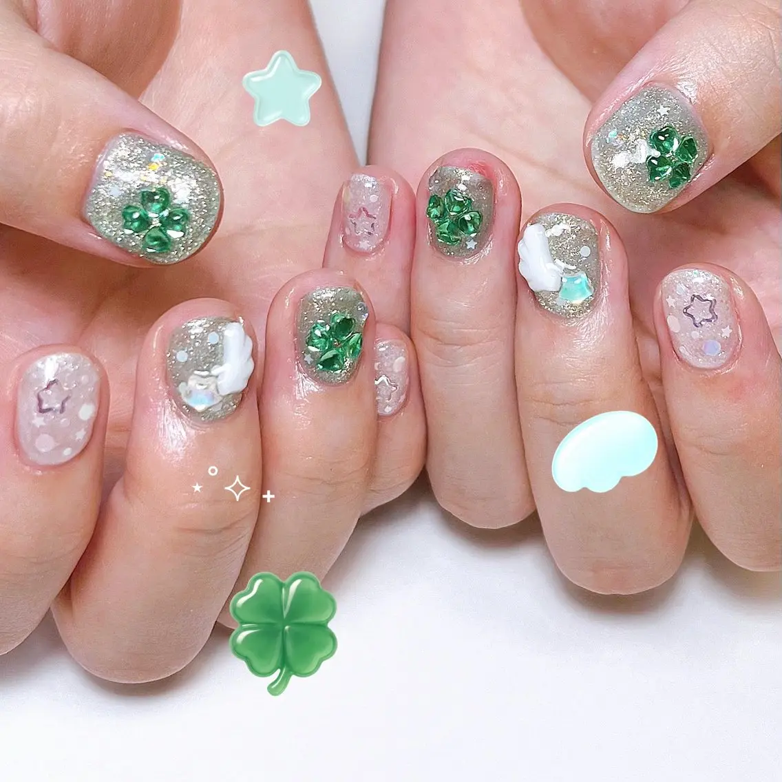 ネイル ハンドネイル いちごパフェ ゆいのネイルデザイン