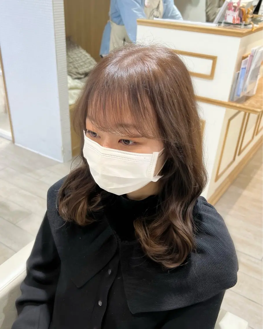 セミロング カラー ブリーチ ブリーチなしカラー ヘアカラー モデル募集 セイノチヒロのヘアスタイル