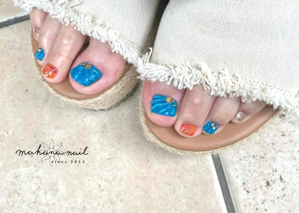 ネイル フットネイル 持ち込み mahana nailのネイルデザイン