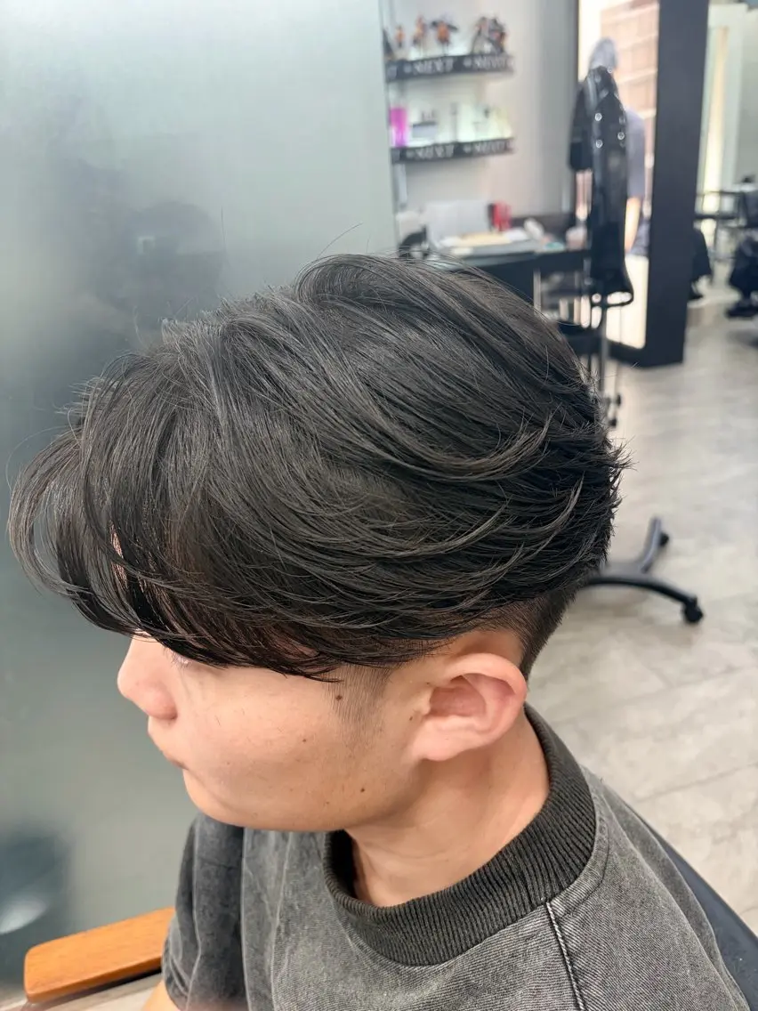 メンズ フェザーパーマ メンズパーマ カット 静岡 / 毛流れ特化 /メンズヘア/真大のヘアスタイル