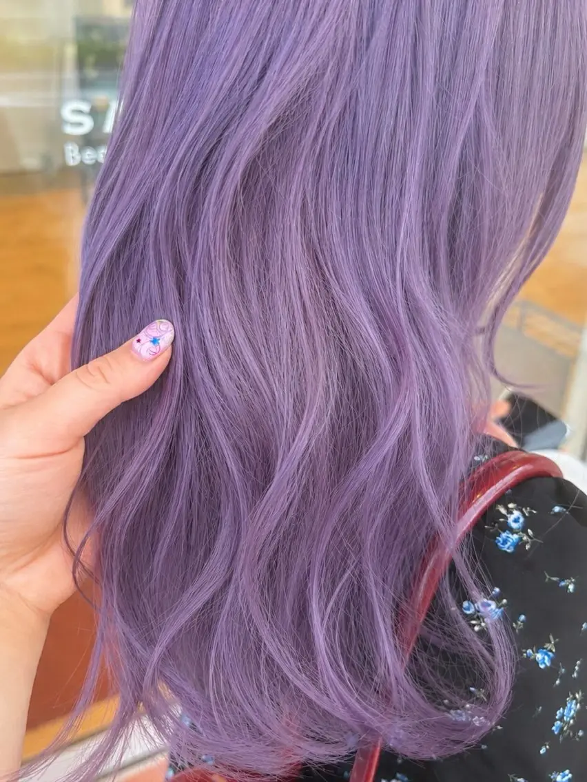 ロング ヘアカラー ヘッドスパ 花華 /九大学研都市 /ブリーチなしカラーのヘアスタイル