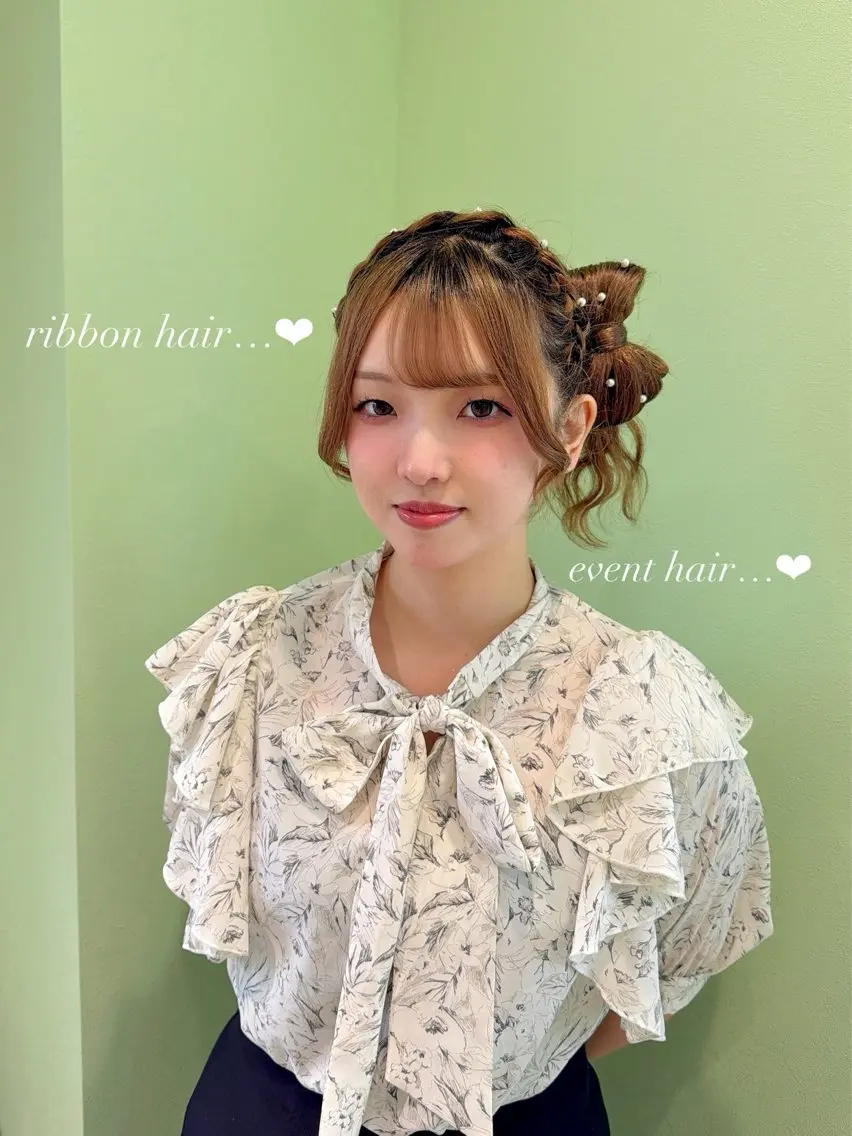 ヘアアレンジ ヘアセット エクステ/ストレート /暖色カラー/amiのヘアスタイル