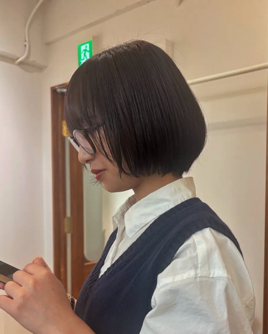 ナチュラルな質感の前髪ストレート🌿の写真
