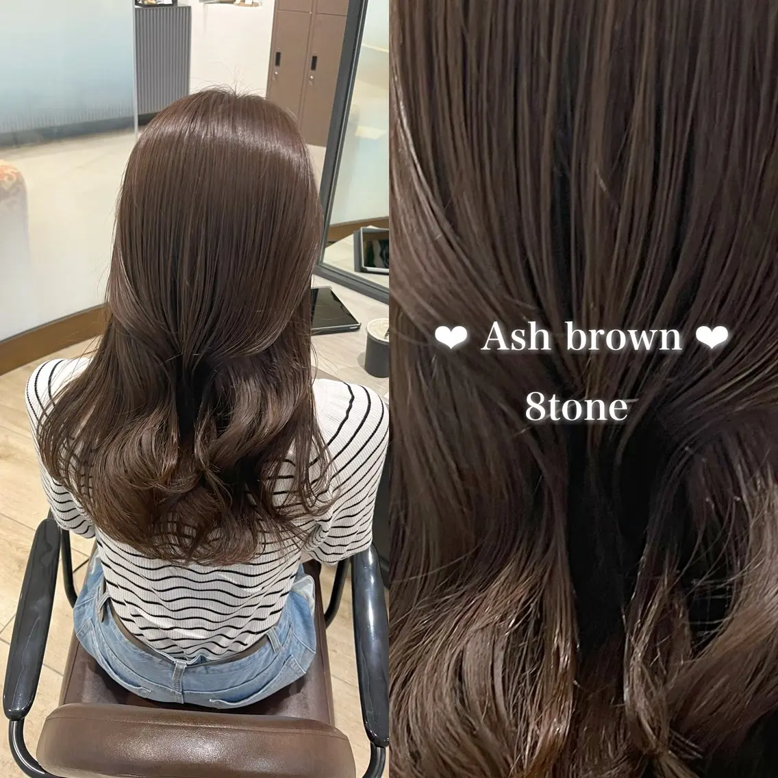 セミロング カラー アッシュ アッシュグレー アッシュグレージュ 透明感カラー グレージュ カット ヘアカラー トリートメント mako︴ Euphoriaのヘアスタイル