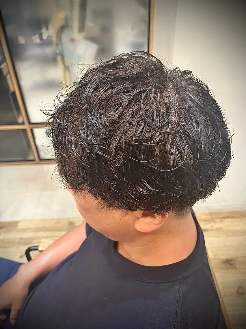 パーマ メンズ マッシュ メンズパーマ 🟦メンズ特化🟦 たかしま　あさひのヘアスタイル