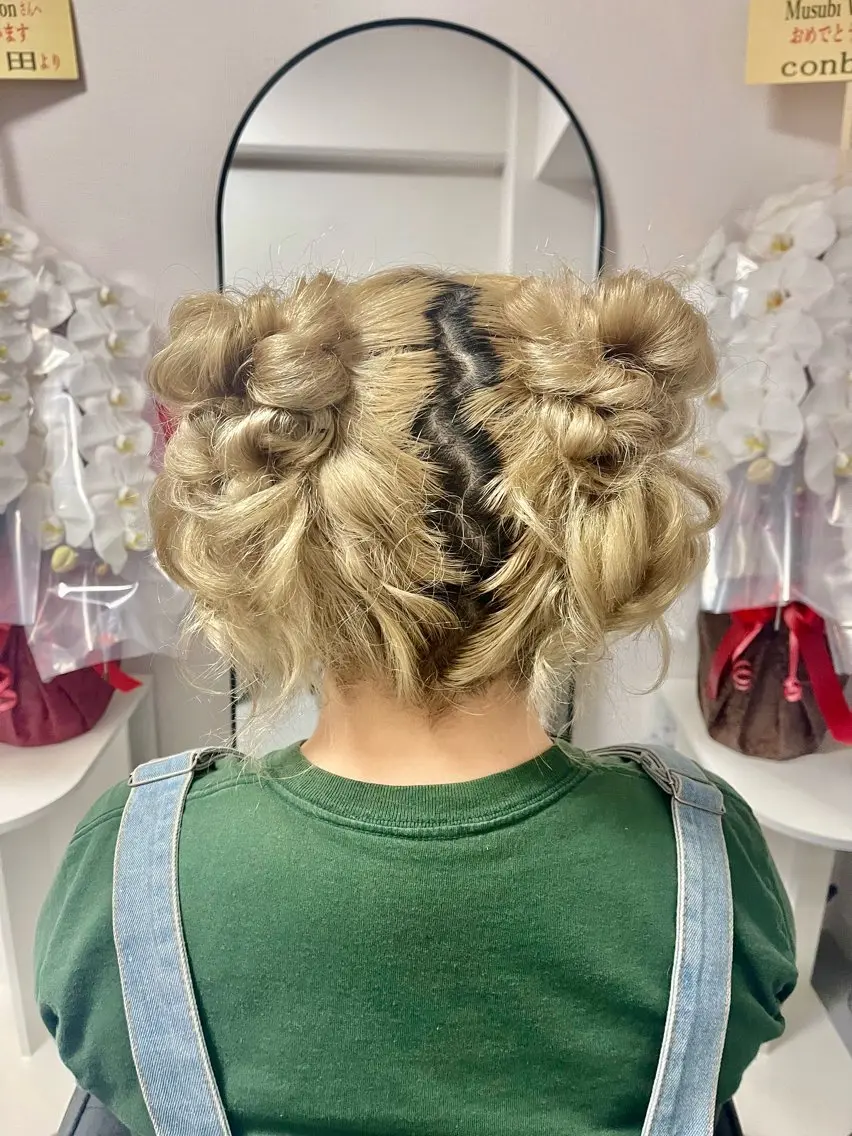 平日ヘアセットの写真