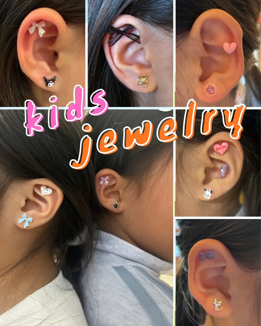 キッズジュエリー🩵🎀4粒(ツボ押しなし)の写真