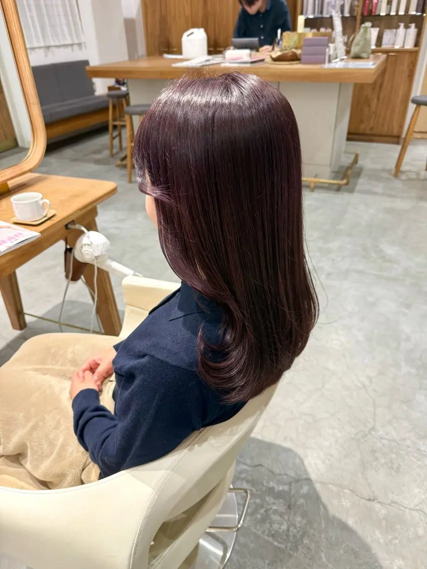 ロング カラー レッドカラー ヘアカラー WATANABE MISAKIのヘアスタイル
