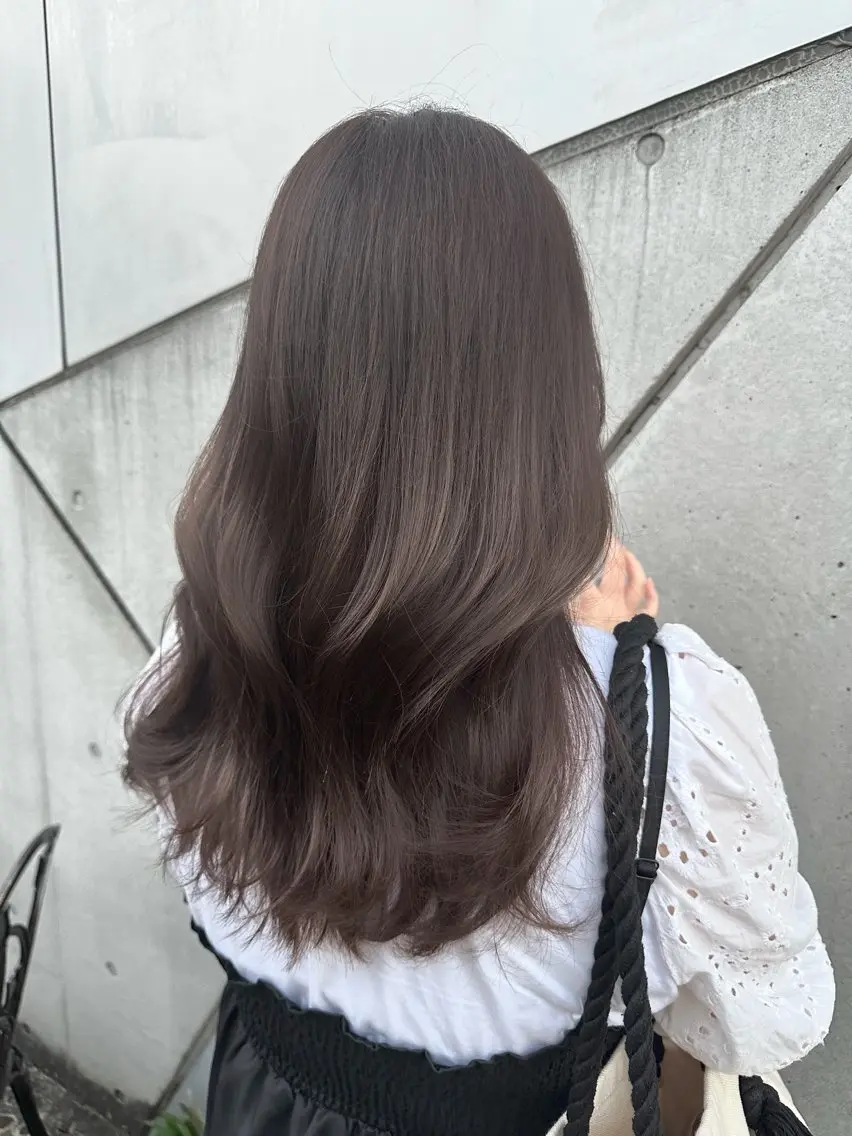 ロング カラー カット ヘアカラー トリートメント ヘッドスパ 韓国レイヤー✨ yasuko銀座のヘアスタイル