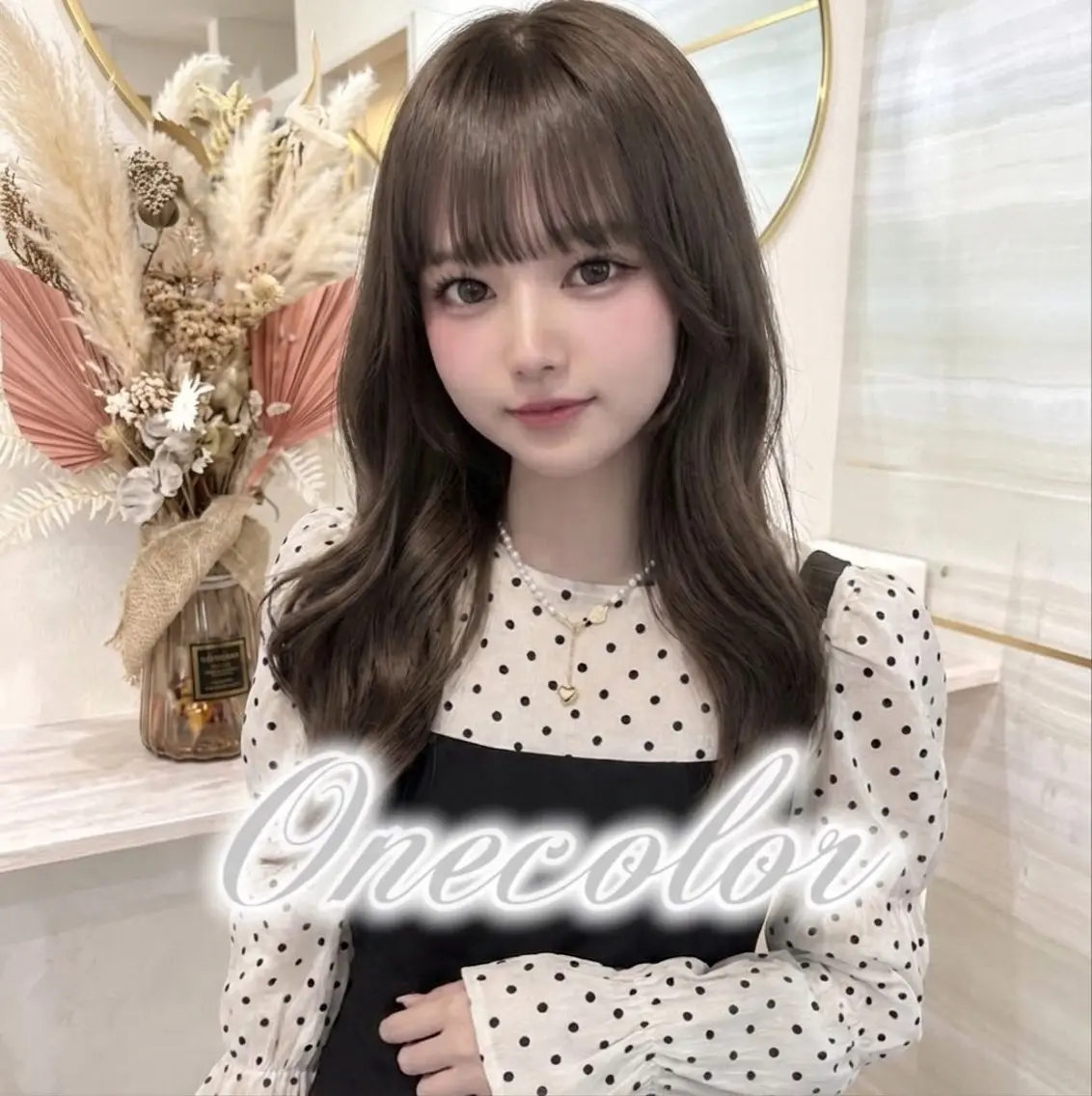 ロング カラー ヘアカラー 🎀🎶はがりな ワンカラー💝のヘアスタイル