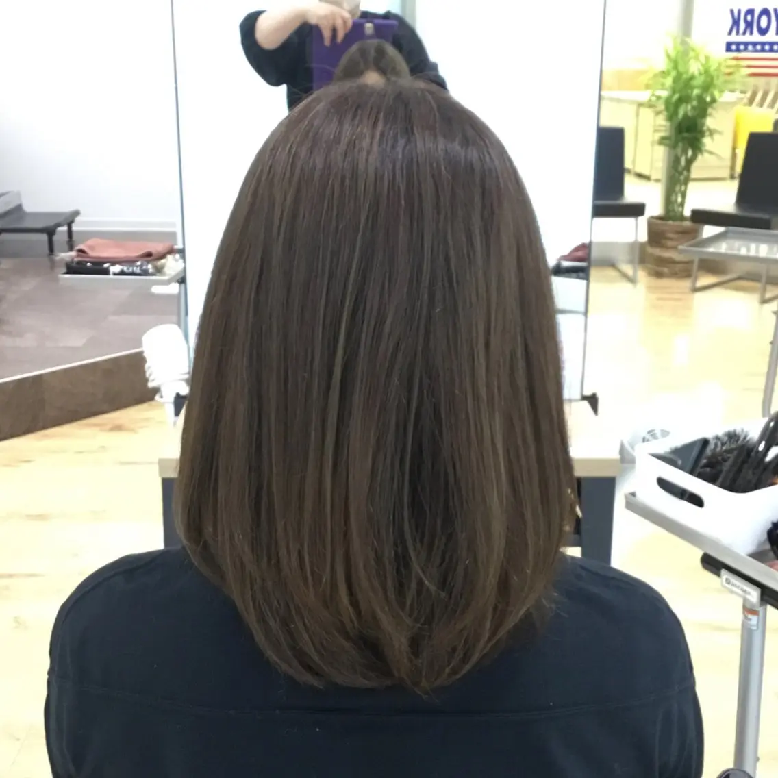 ミディアム カット ヘアカラー 滝口 瑞季のヘアスタイル