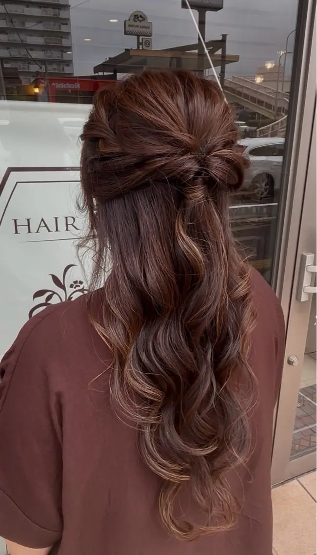 ロング ヘアセット 💛 みおのヘアスタイル